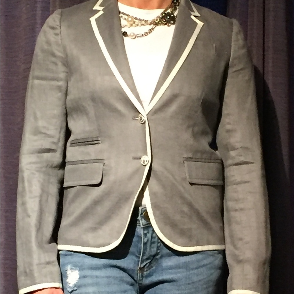 JCrew Schoolboy Linen Blazer